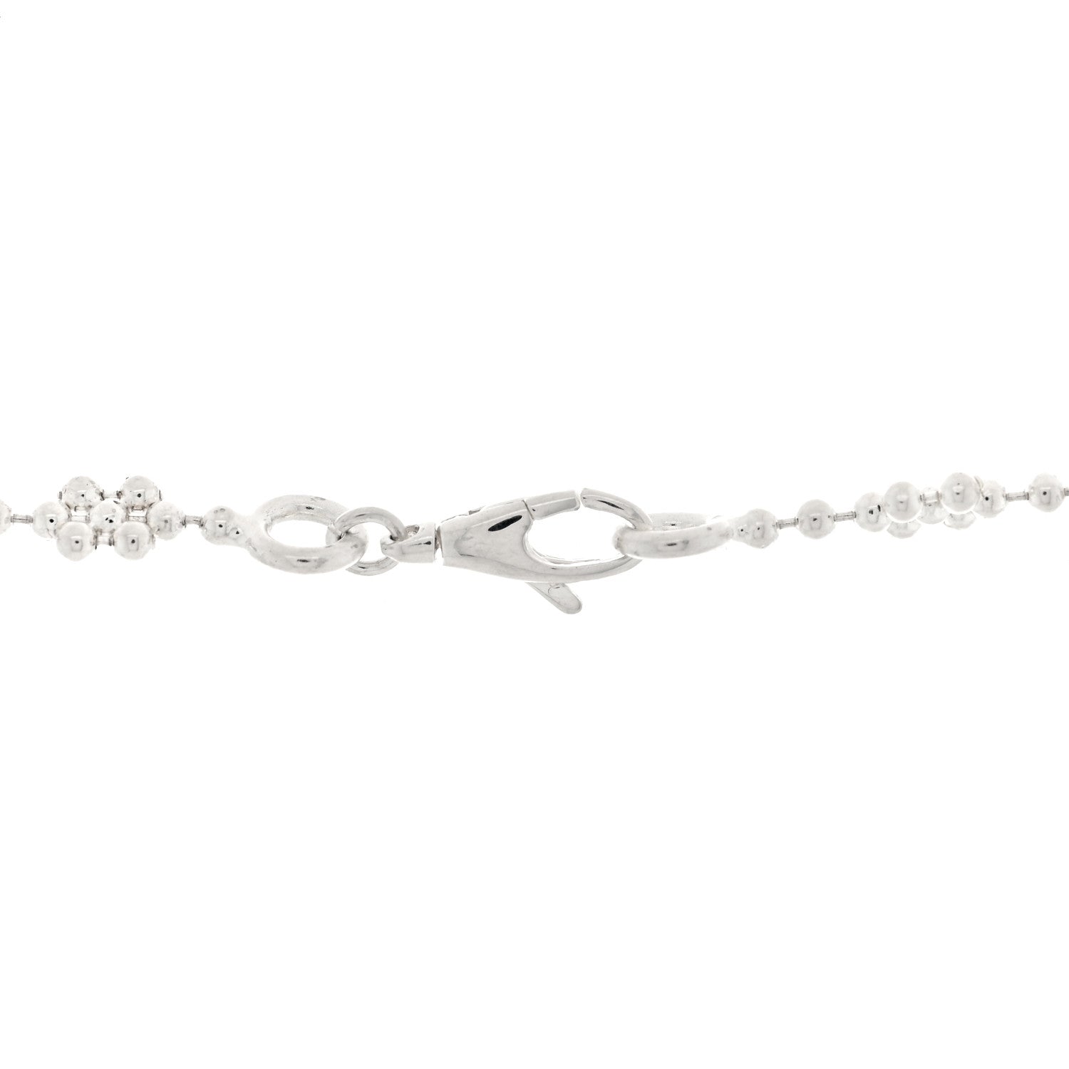 Gucci Sterling Silver Interlocking GG Pendant Beaded Necklace 5 of 5