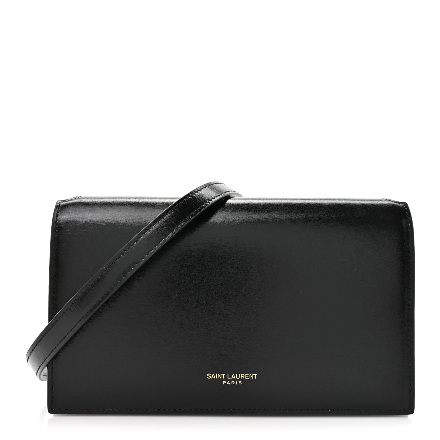 Smooth Calfskin Monogram Crossbody Bag Black