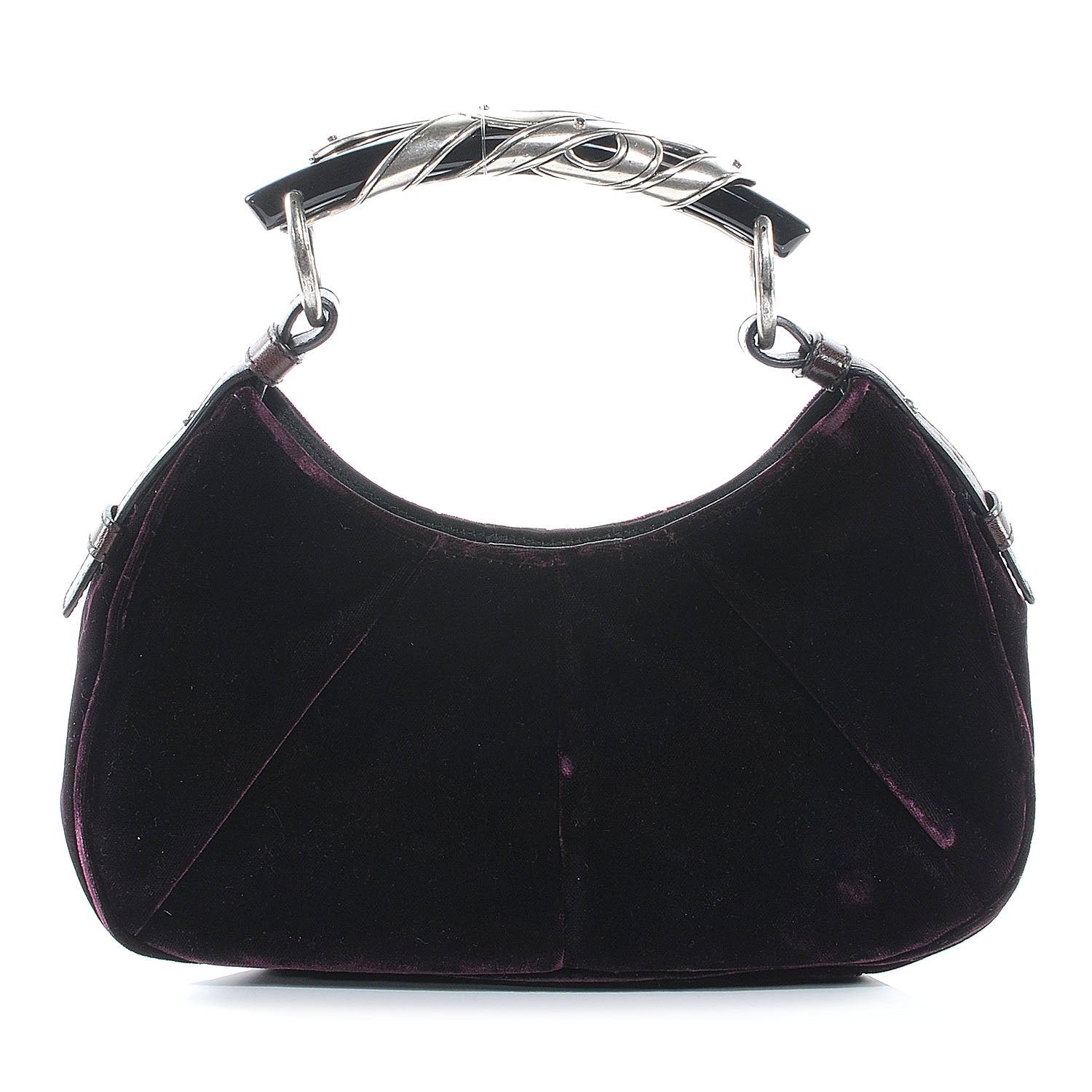 Saint Laurent Velvet Mombasa Small Purple 1 of 7