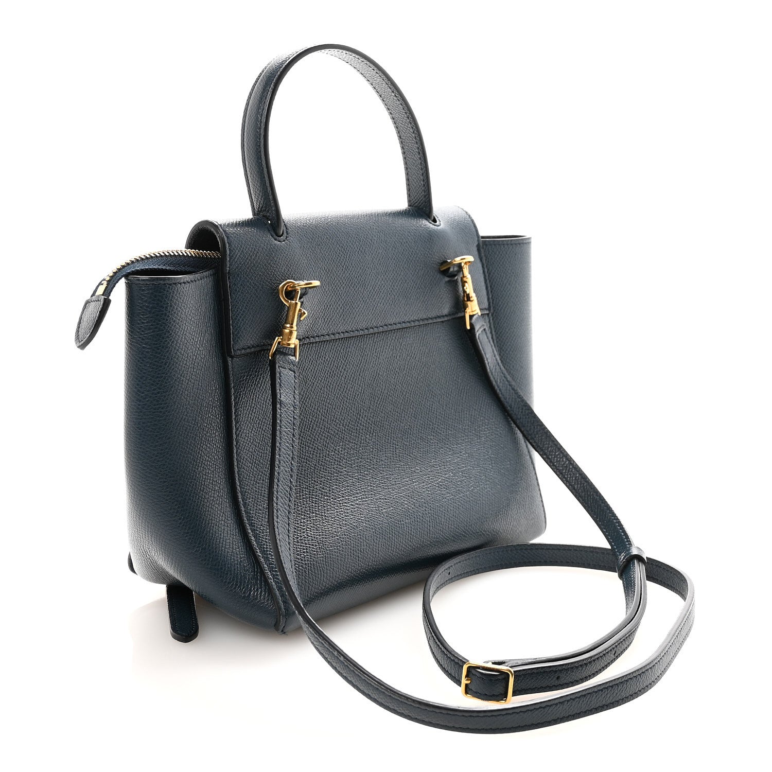 Celine Grained Calfskin Nano Belt Bag Abyss Blue 3 of 10