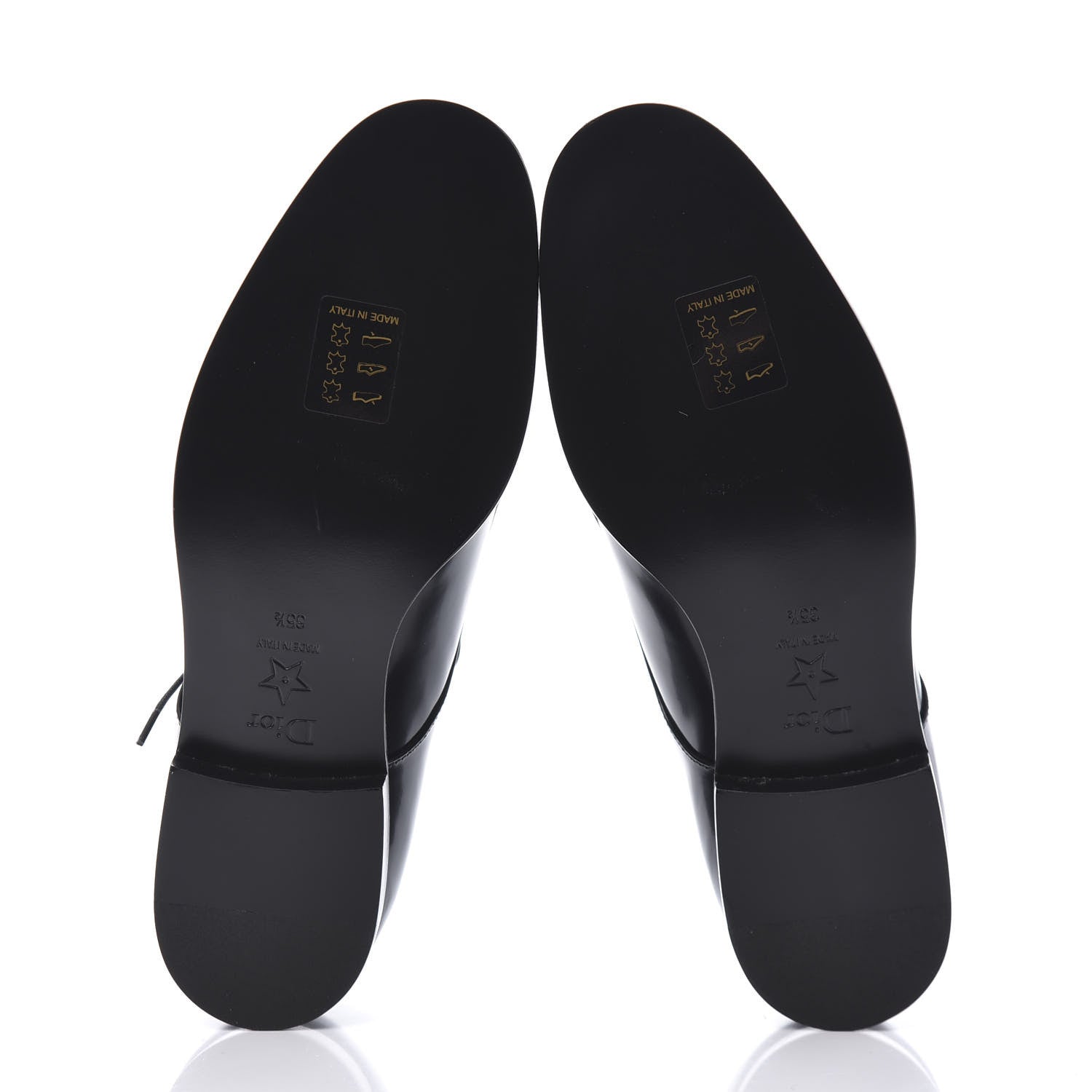 Christian Dior Polished Calfskin Derby Shoe 35.5 Black 5 of 9
