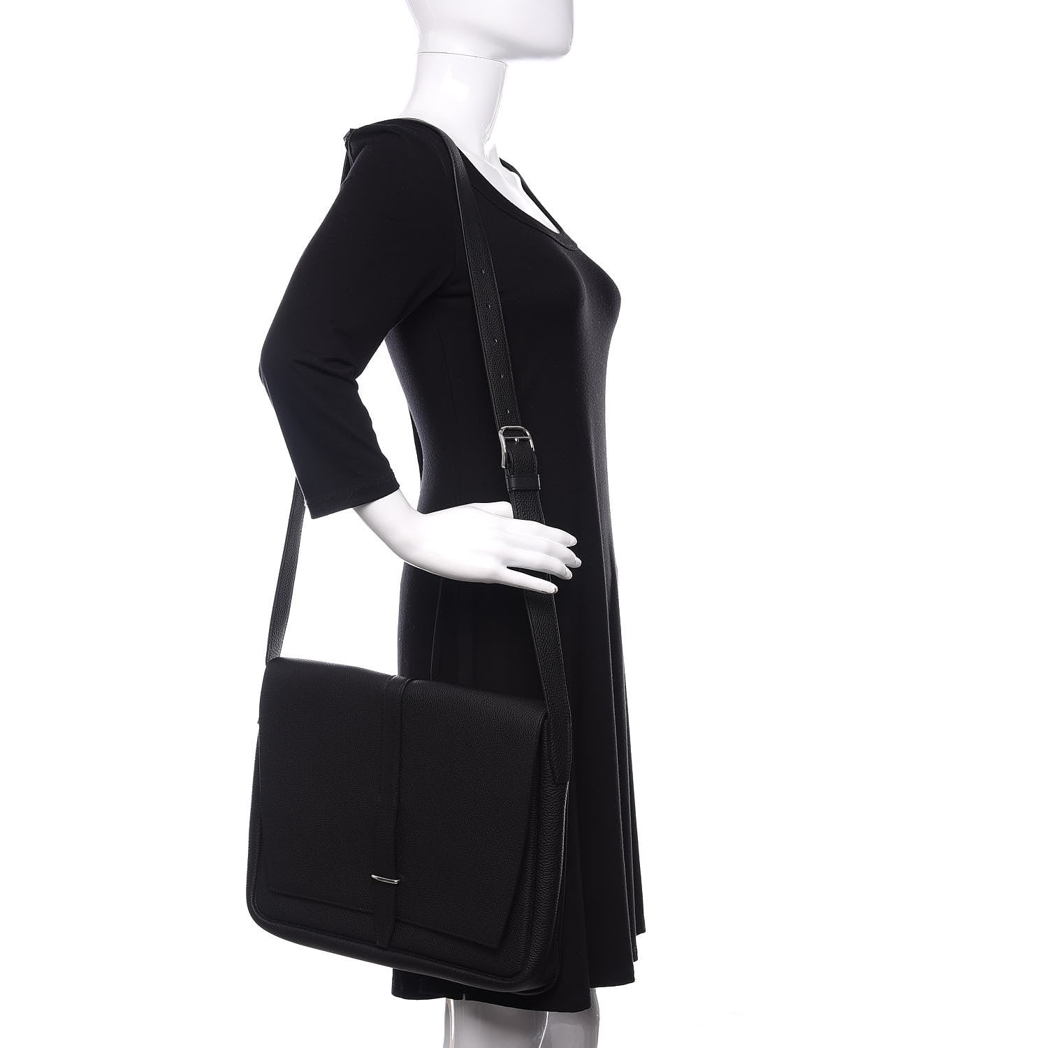 Hermes Togo Steve Light Messenger Black 2 of 9