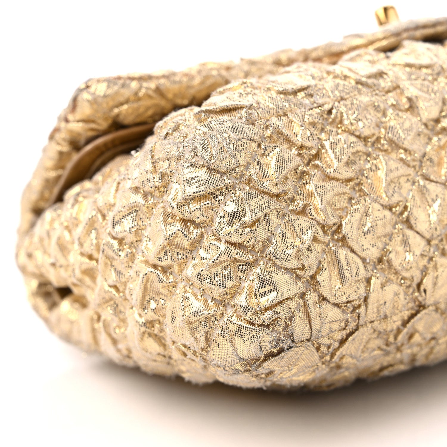 Chanel Metallic Lame Quilted Small Double Flap Gold 8 of 11