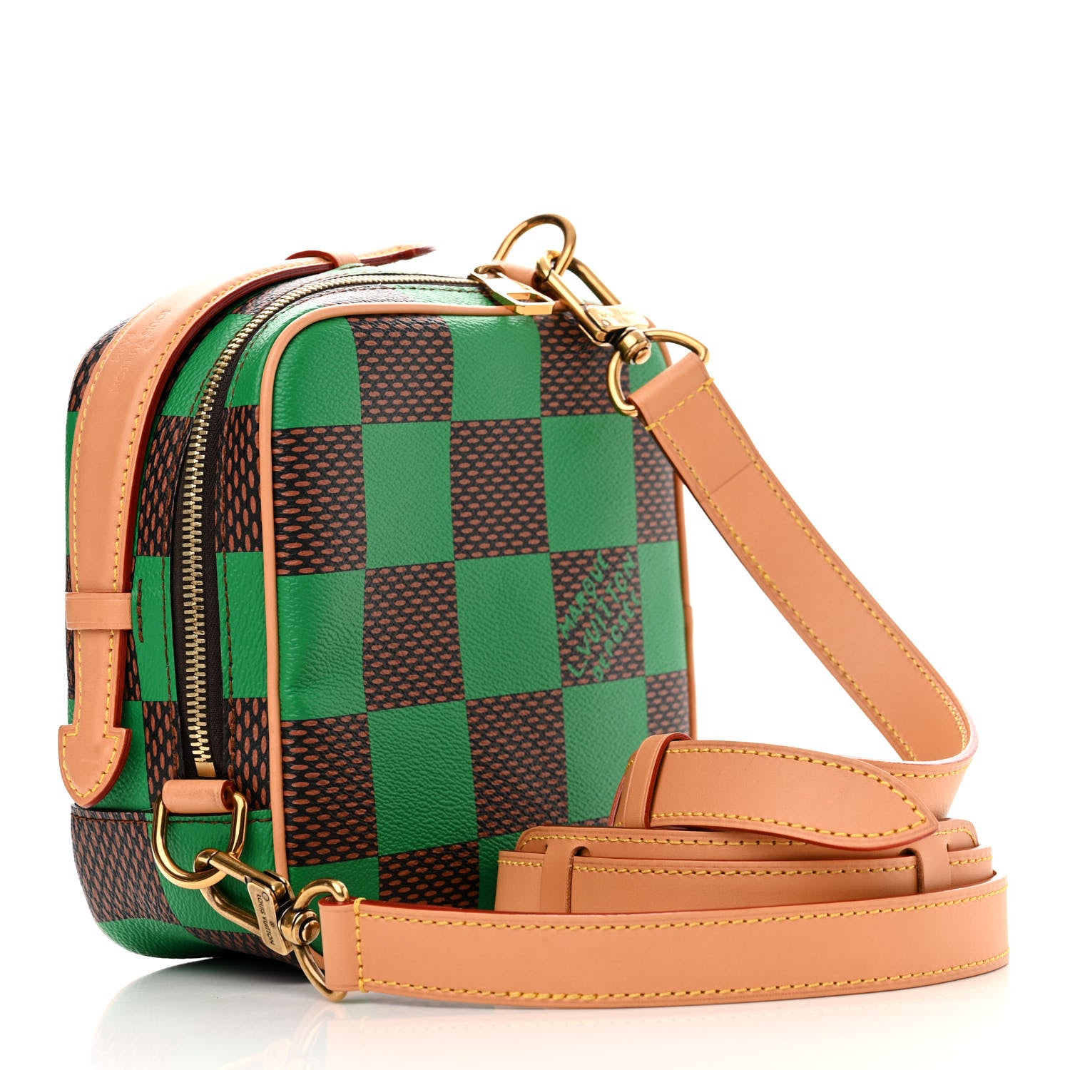 Louis Vuitton Damier Pop Chess Messenger Green 3 of 10