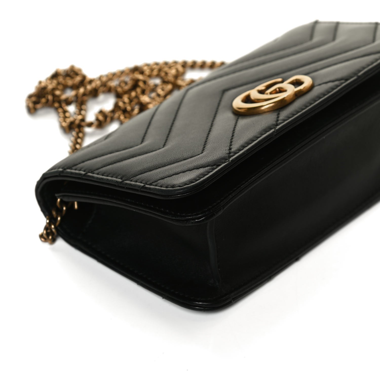 Gucci Calfskin Matelasse GG Marmont Mini Bag Black 11 of 12