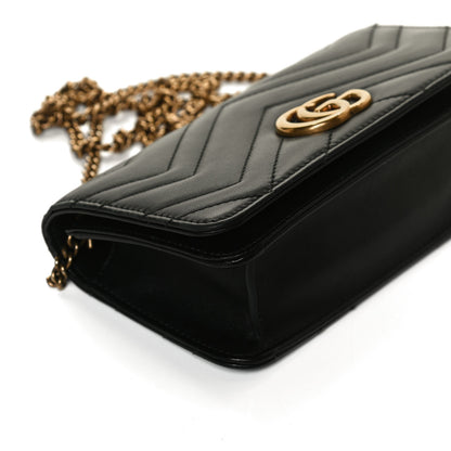 Gucci Calfskin Matelasse GG Marmont Mini Bag Black 11 of 12