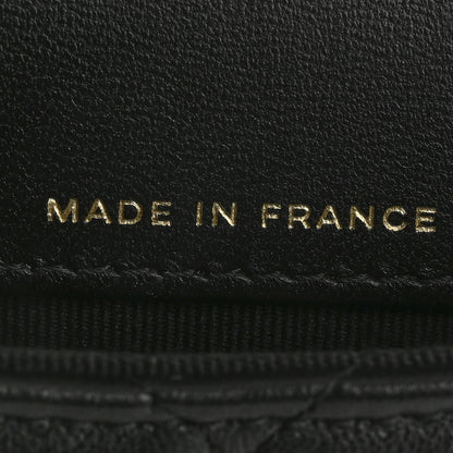 Chanel Lambskin Enamel Quilted Coco Hearts Clutch With Chain Black 7 of 12