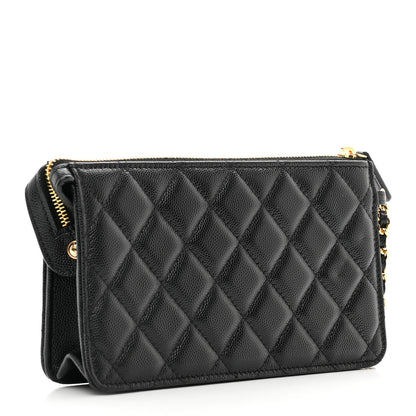 Chanel Caviar Quilted Polly Pocket Pouch Black 3 of 10