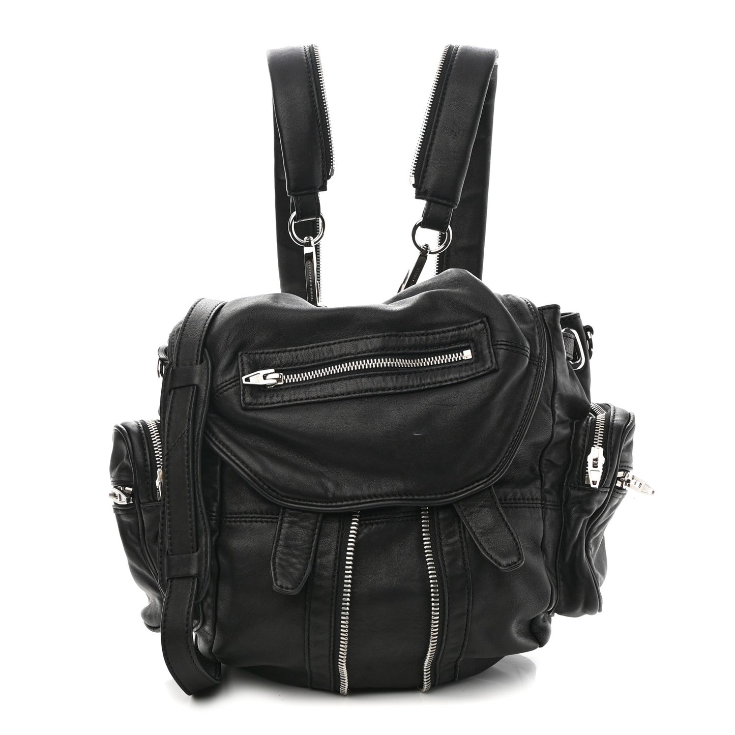 Lambskin Marti Backpack Bag Washed Black Rhodium Hardware