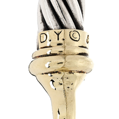 David Yurman Sterling Silver 14K Yellow Gold 7mm Cable Classic Buckle Bracelet 4 of 4