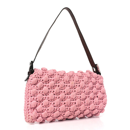 Fendi Woven Knit Baguette Pink 3 of 13