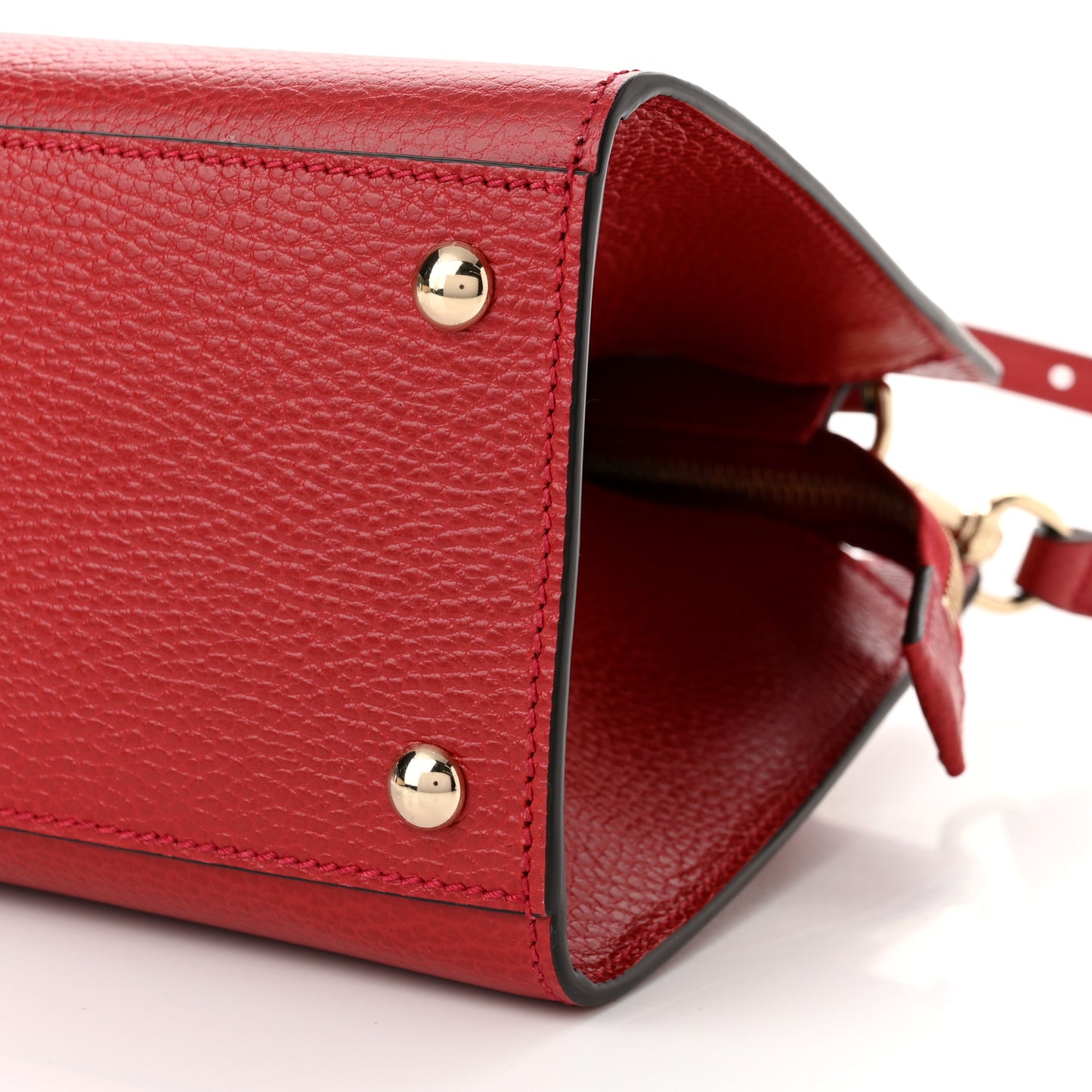 Dollar Calfskin Medium Soho Top Handle Satchel Hibiscus Red