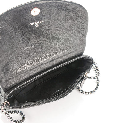 Chanel Caviar Half Moon Wallet On Chain WOC Black 5 of 8