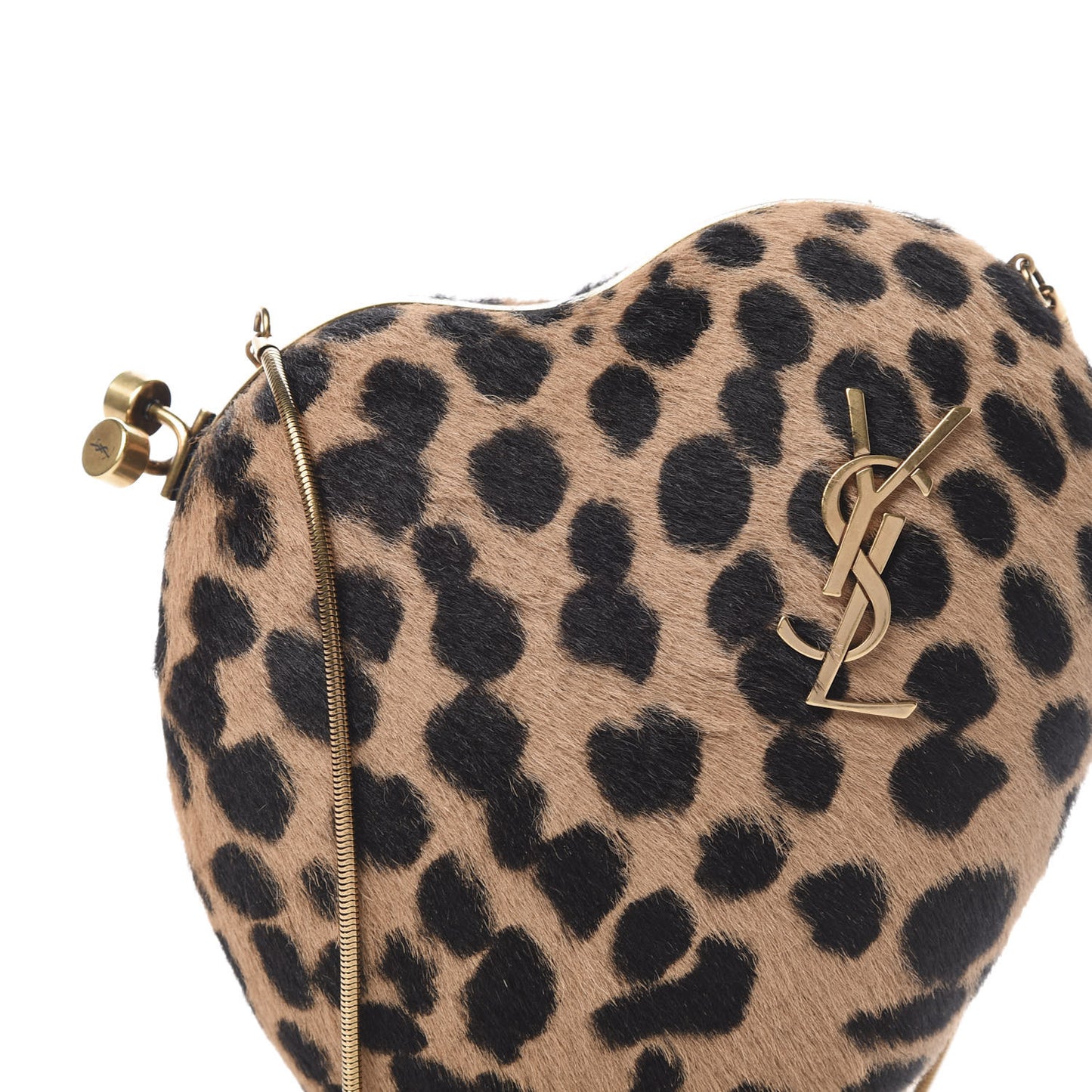 Pony Hair Leopard Love Box Bag Black