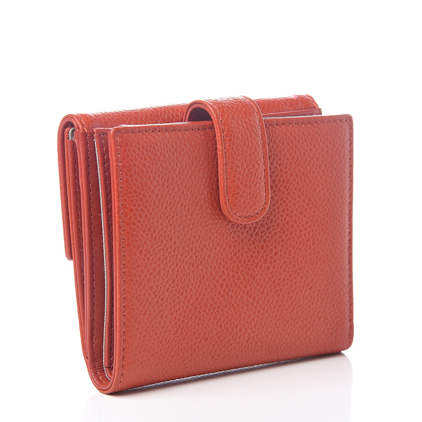 Caviar Timeless CC Compact French Wallet Red