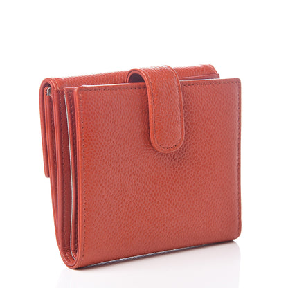 Chanel Caviar Timeless CC Compact French Wallet Red 2 of 6