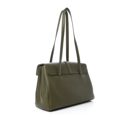 Celine Grained Calfskin Medium Soft 16 Bag Dark Olive 3 of 10