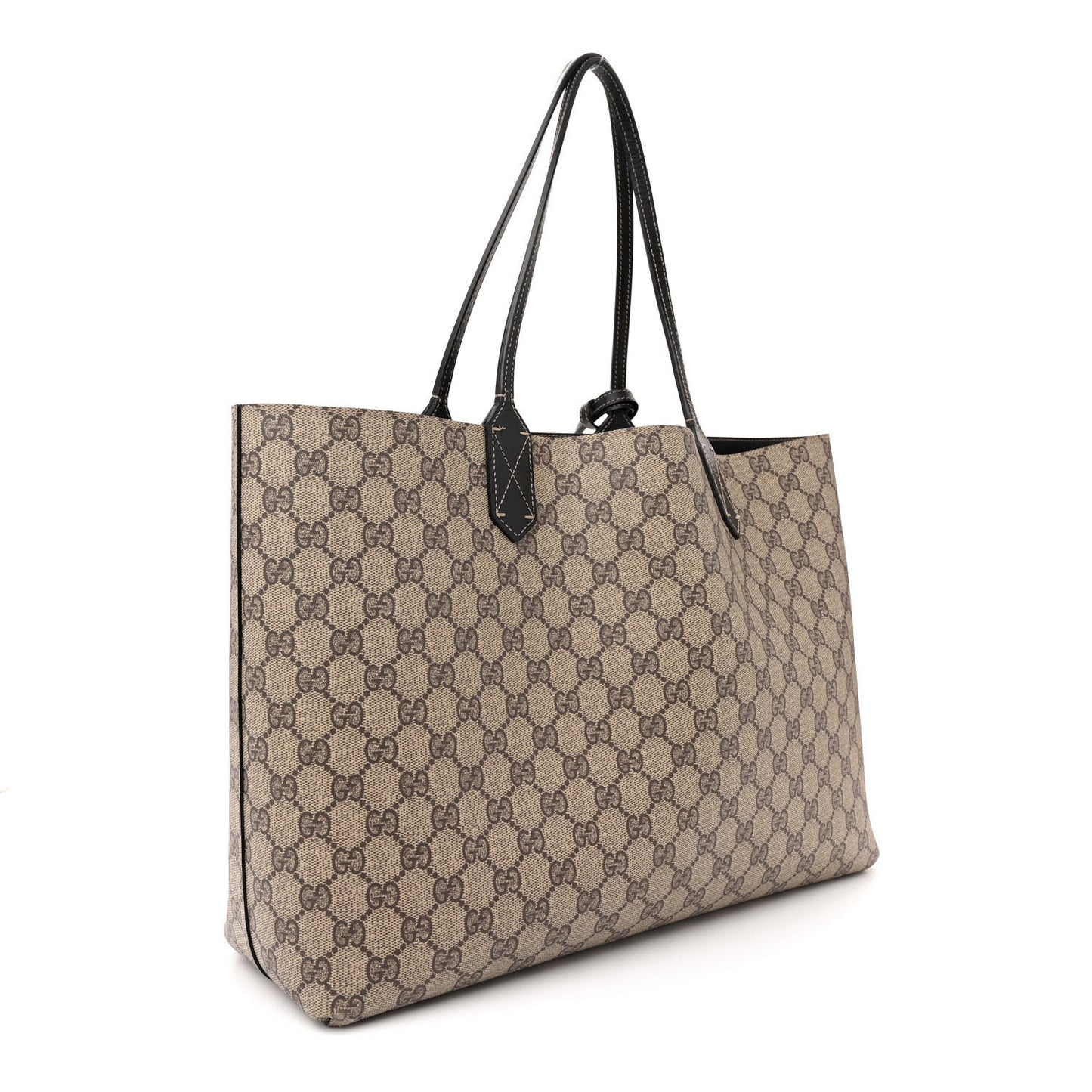Calfskin GG Supreme Monogram Medium Reversible Tote Black
