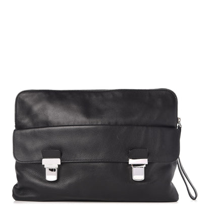 Saint Laurent Calfskin Document Holder Black 1 of 10