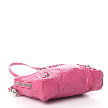 Balenciaga Agneau Arena Classic Silver Hardware XS Reporter Crossbody Rose Flamingo 3 of 11