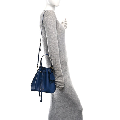 Prada Saffiano Cuir Bucket Bag Bluette 2 of 10
