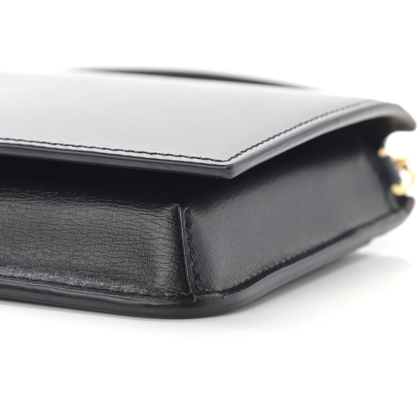 Smooth Calfskin Monogram Phone Holder Crossbody Black
