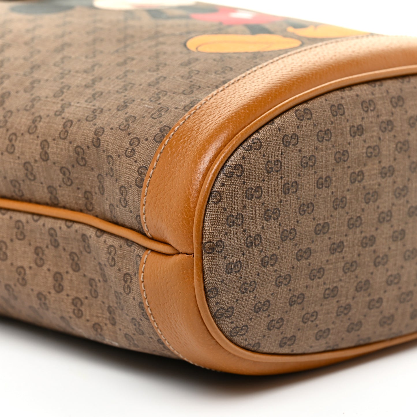 X DISNEY Mini Vintage GG Supreme Monogram Bucket Bag Beige Vintage Sun Oil