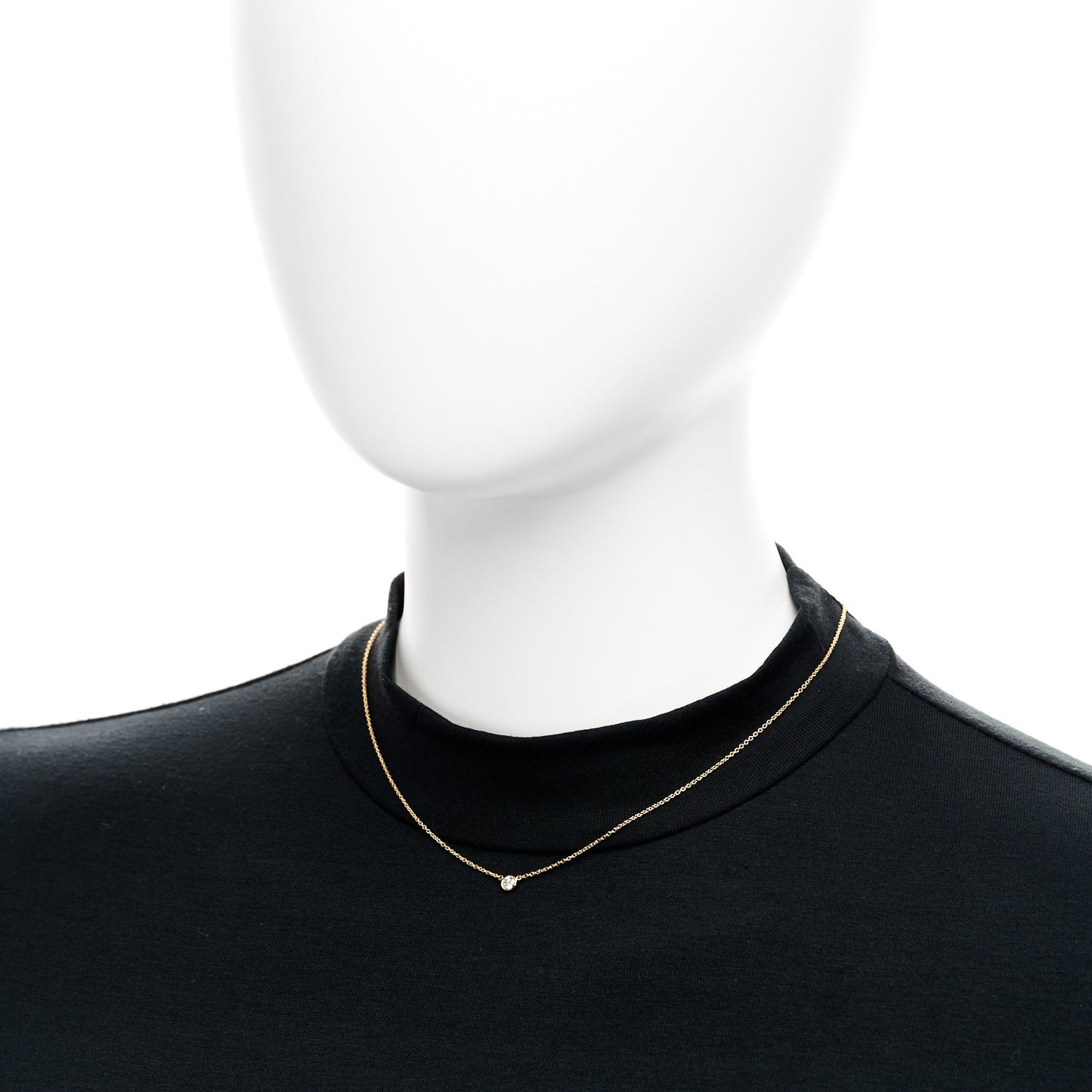 18K Yellow Gold Diamond .17ct Elsa Peretti Diamonds by the Yard Pendant Necklace