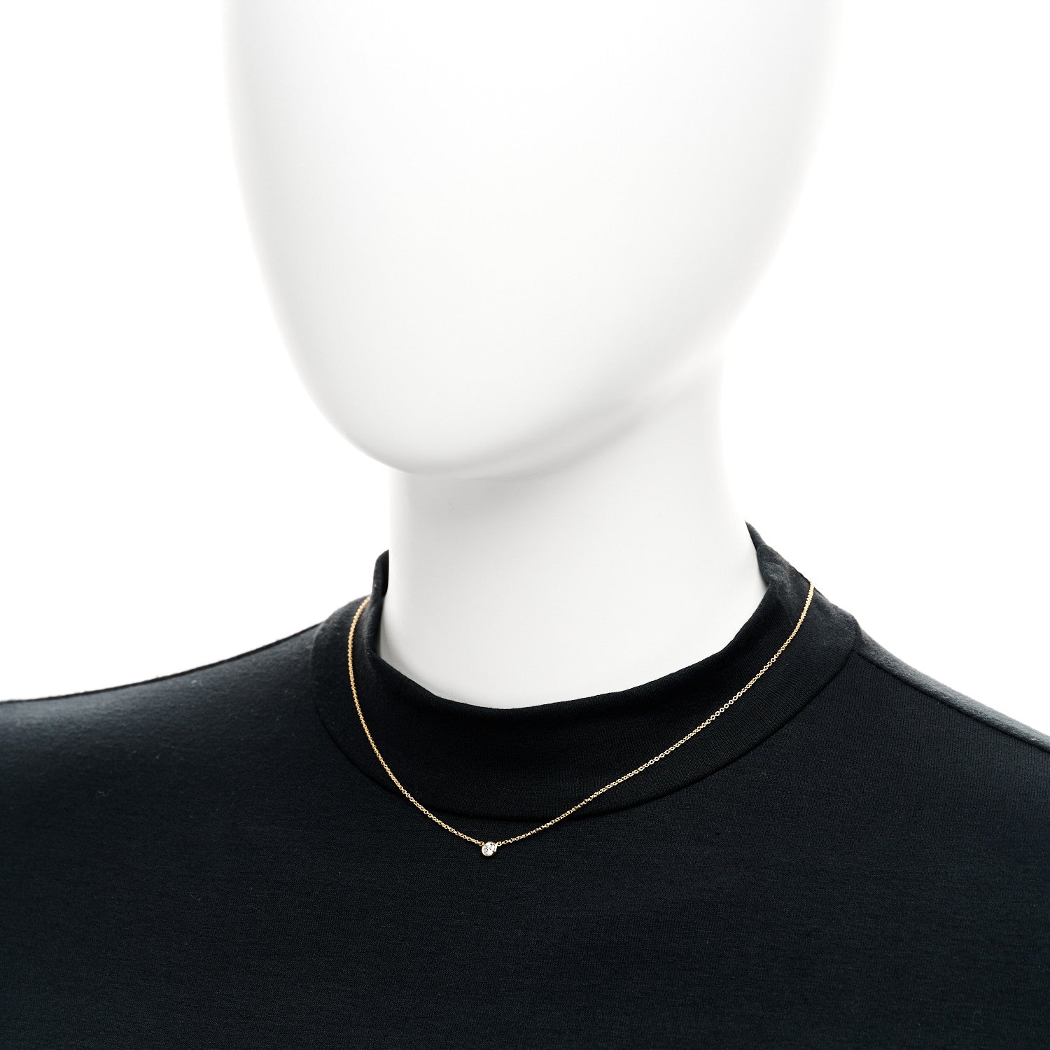 Tiffany 18K Yellow Gold Diamond .17ct Elsa Peretti Diamonds by the Yard Pendant Necklace 2 of 5