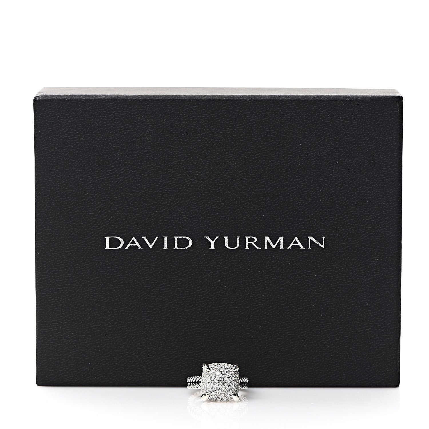 David Yurman Sterling Silver Diamond 14mm Chatelaine Pave Ring 54 7 3 of 3