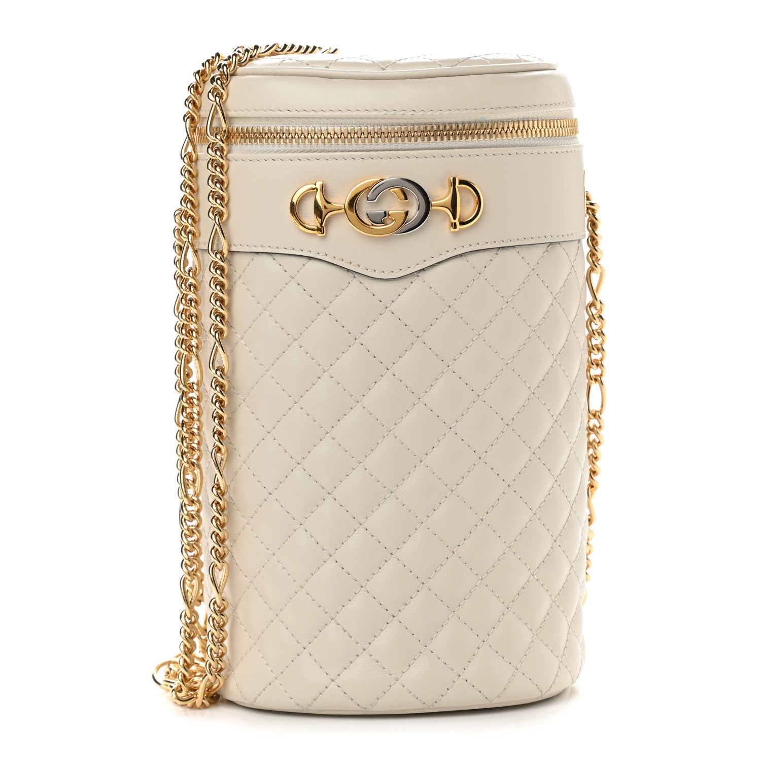 Gucci Calfskin Trapuntata Zumi Belt Bag Off White 1 of 9