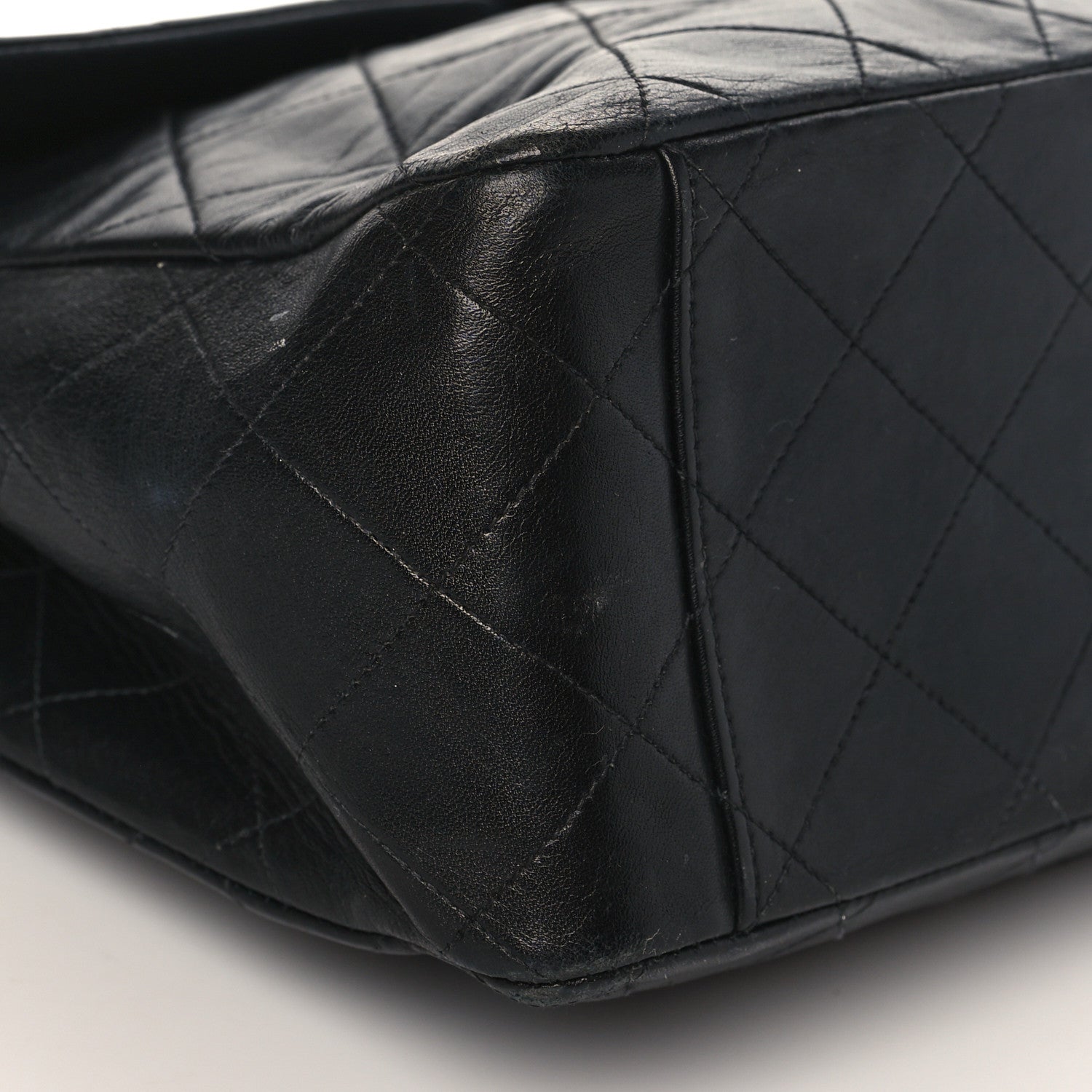 Chanel Lambskin Quilted XL Jumbo Single Flap Black 7 of 8
