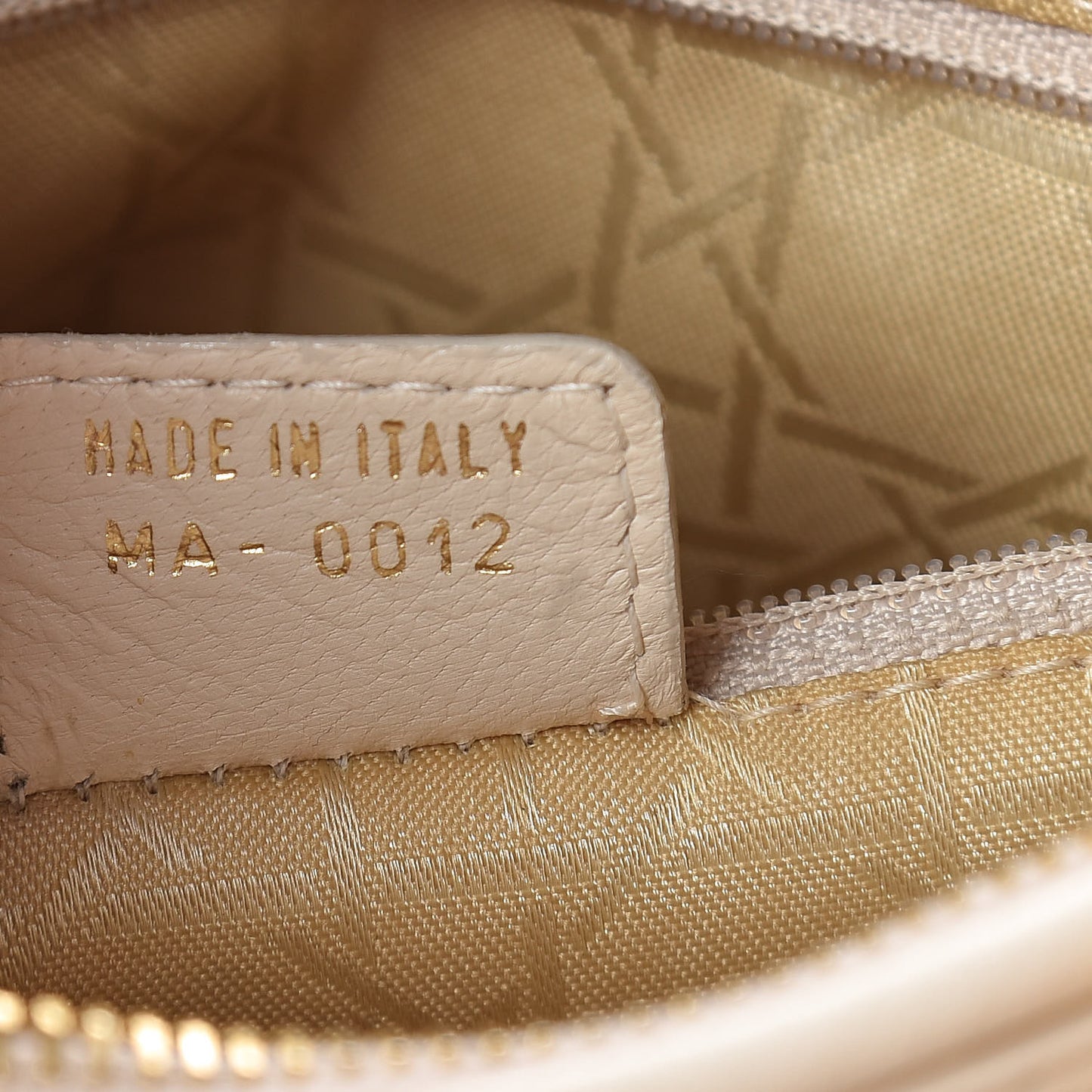 Lambskin Cannage Medium Lady Dior Light Beige