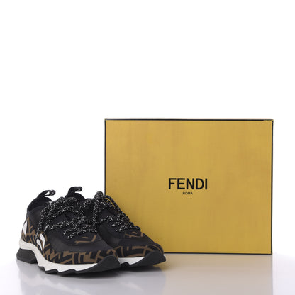 Fendi Technical Mesh Lycra FFreedom Patchwork Sneakers 39.5 Black Tobacco 10 of 10