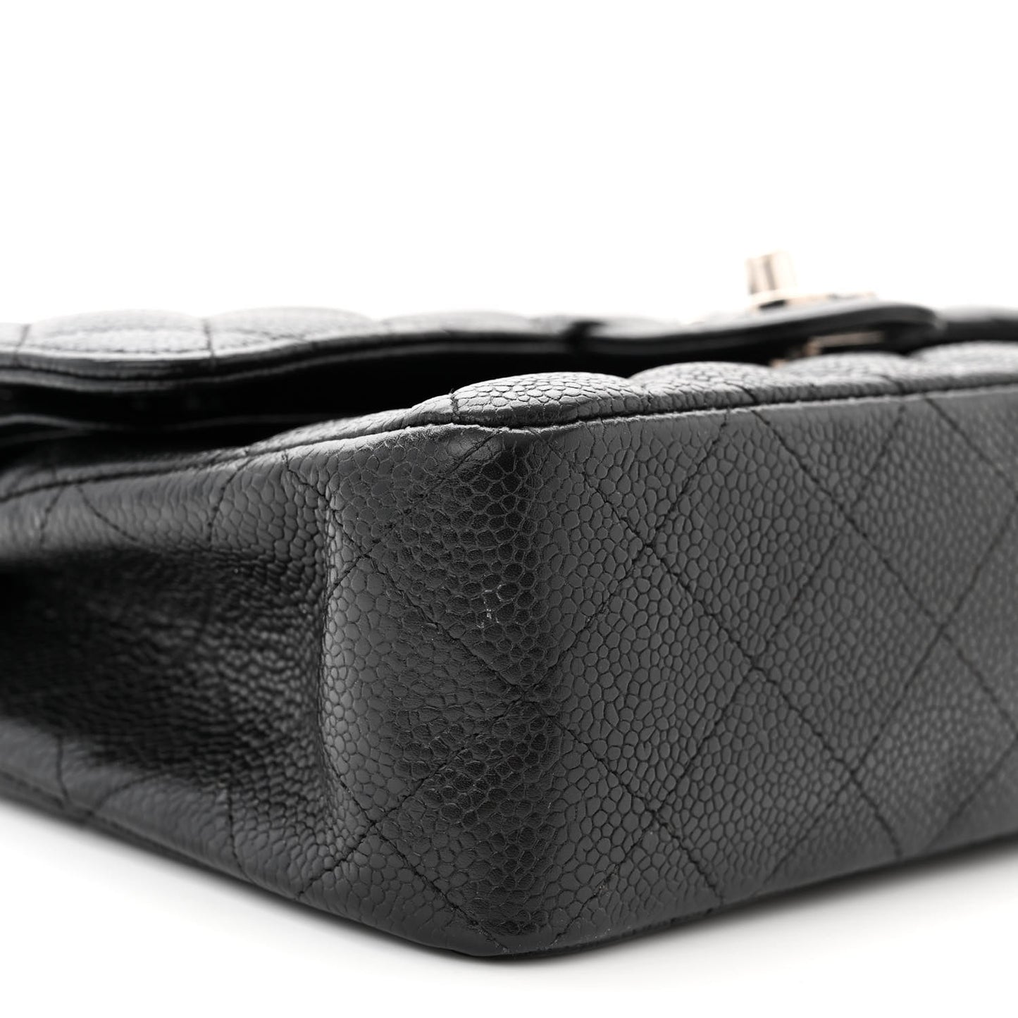 Caviar Quilted Small Double Flap Black
