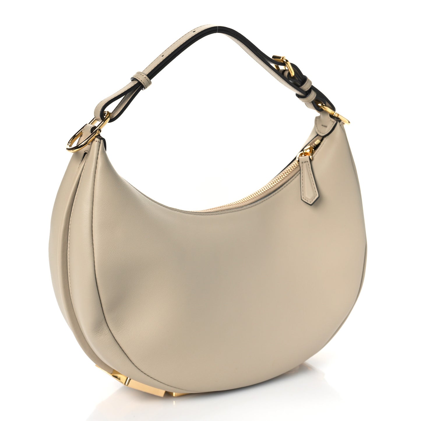 Vitello Grace Matte Small Fendigraphy Hobo Bag Nuvola
