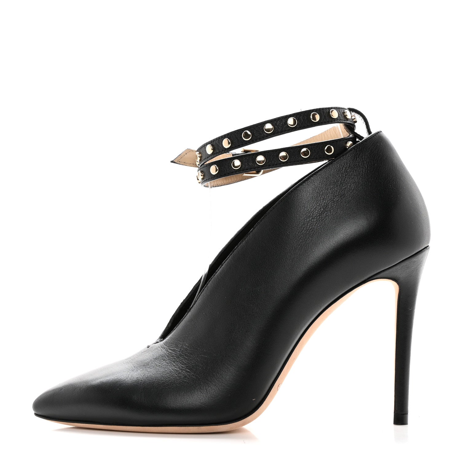 Jimmy Choo Shiny Calfskin Lark 100 Pumps 36 Black 1 of 8