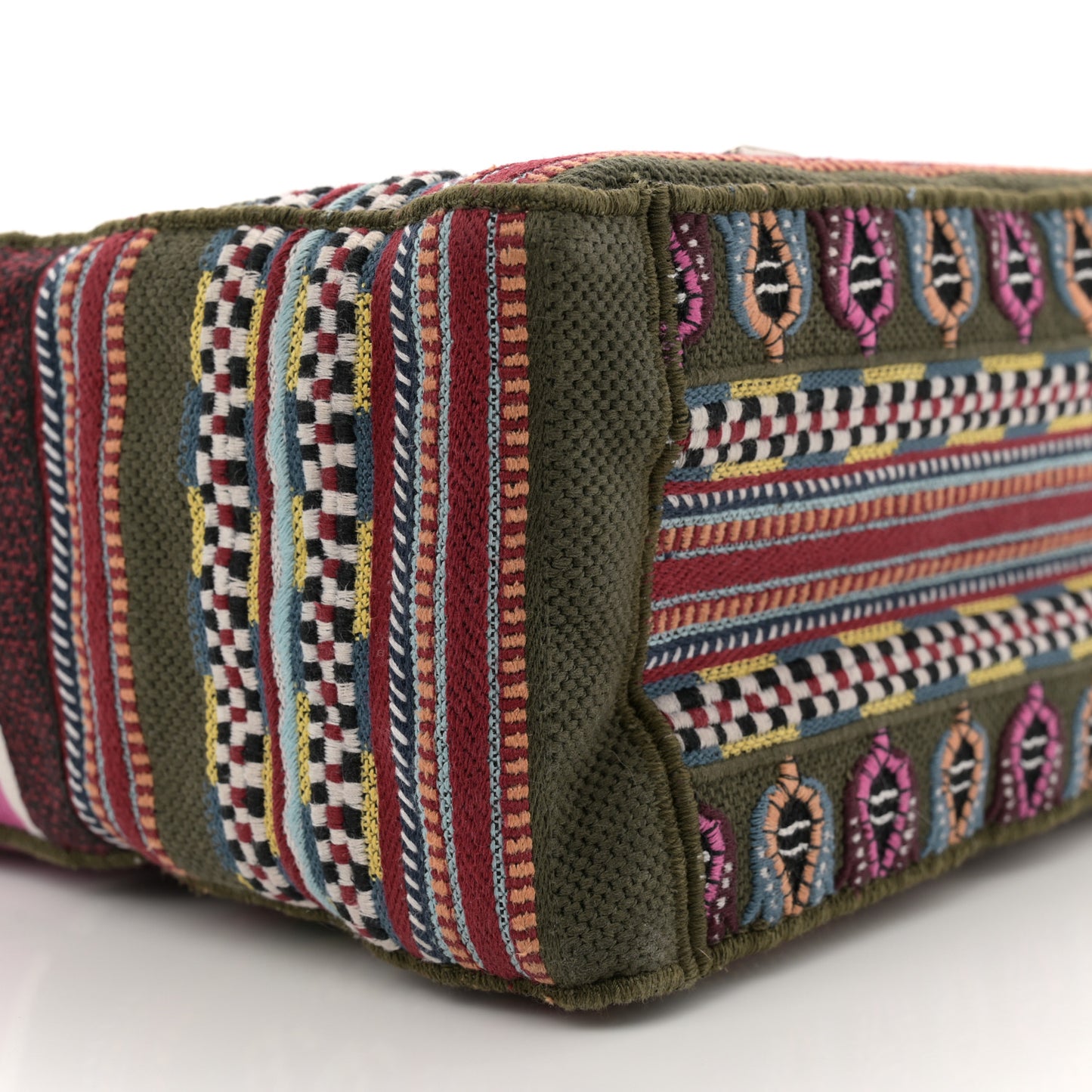 Canvas Embroidered Diorcamp Messenger Vert Multicolor