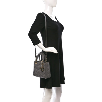 Christian Dior Lambskin Cannage Small My ABC Dior Lady Dior Grey 2 of 9