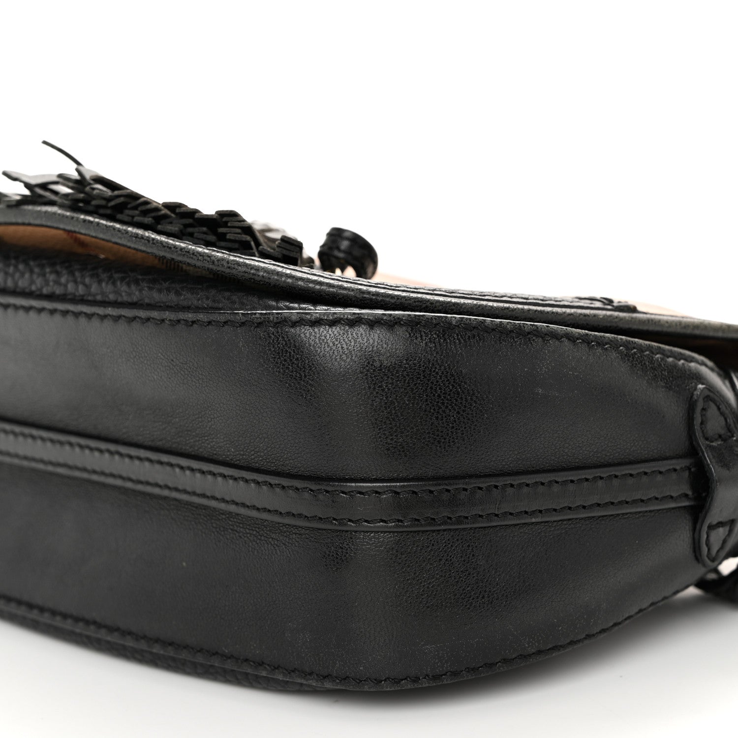 Burberry Haymarket Check Maydown Crossbody Bag Black 9 of 15
