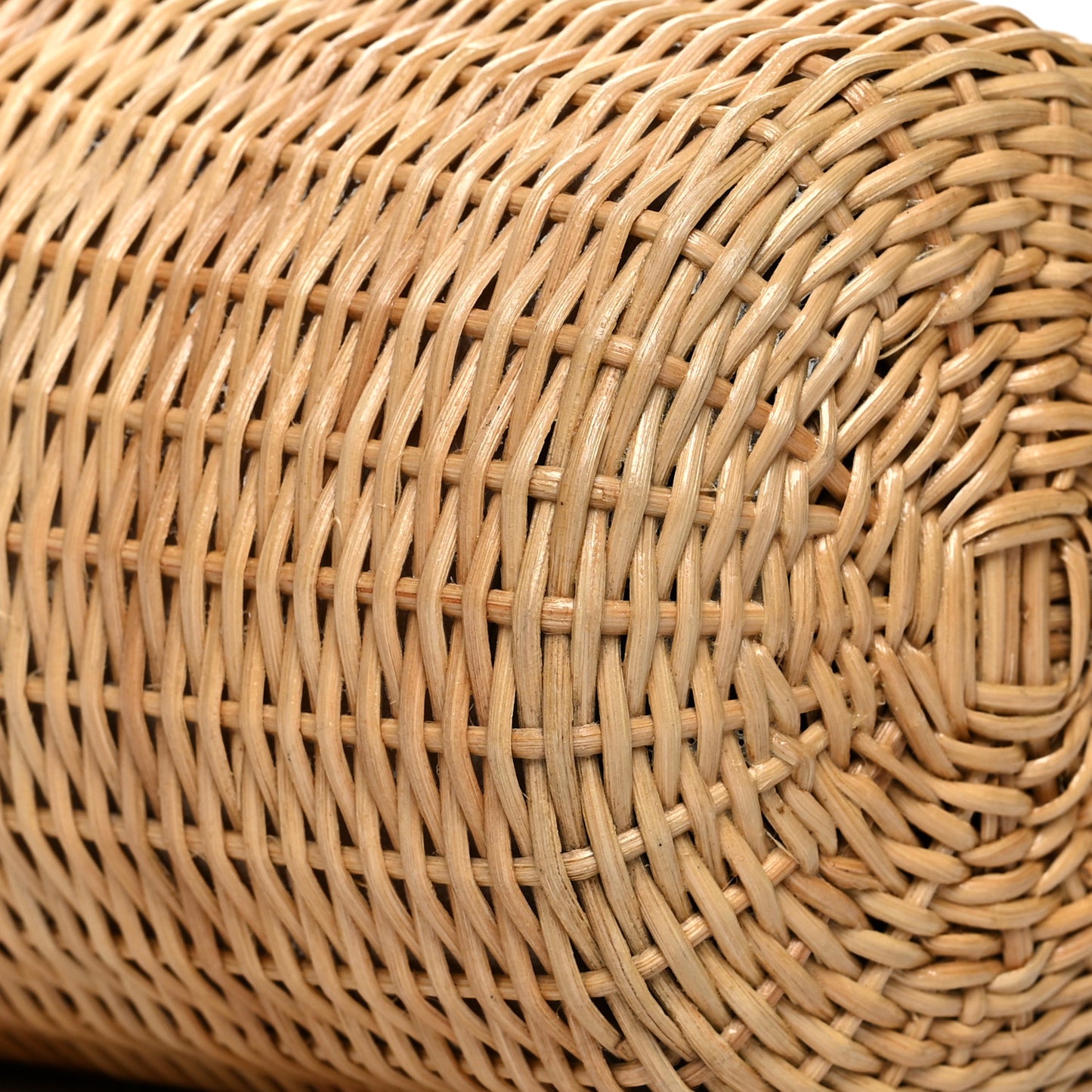 Wicker Calfskin Panier Basket Tote