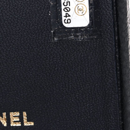 Chanel Caviar Quilted iPhone X Coco Tech Case Navy 5 of 8