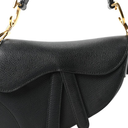 Christian Dior Grained Calfskin Mini Saddle Bag Black 8 of 11