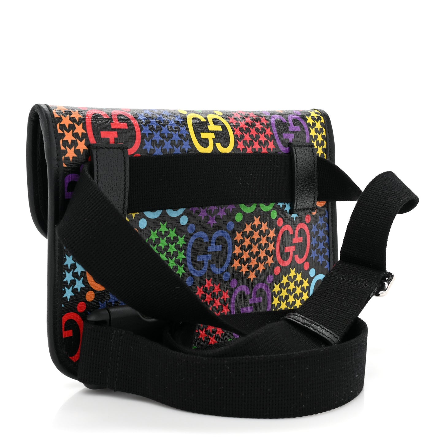 GG Supreme Monogram Psychedelic Slim Belt Bag Black