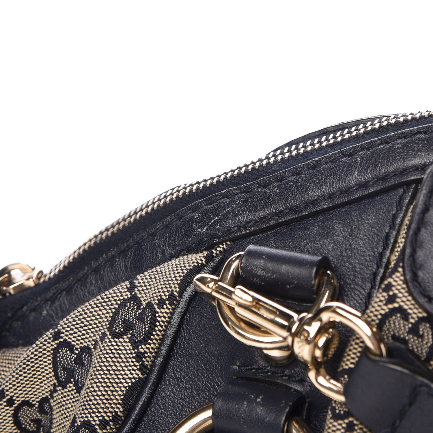 Gucci Monogram Medium Sukey Boston Bag Navy 15 of 17