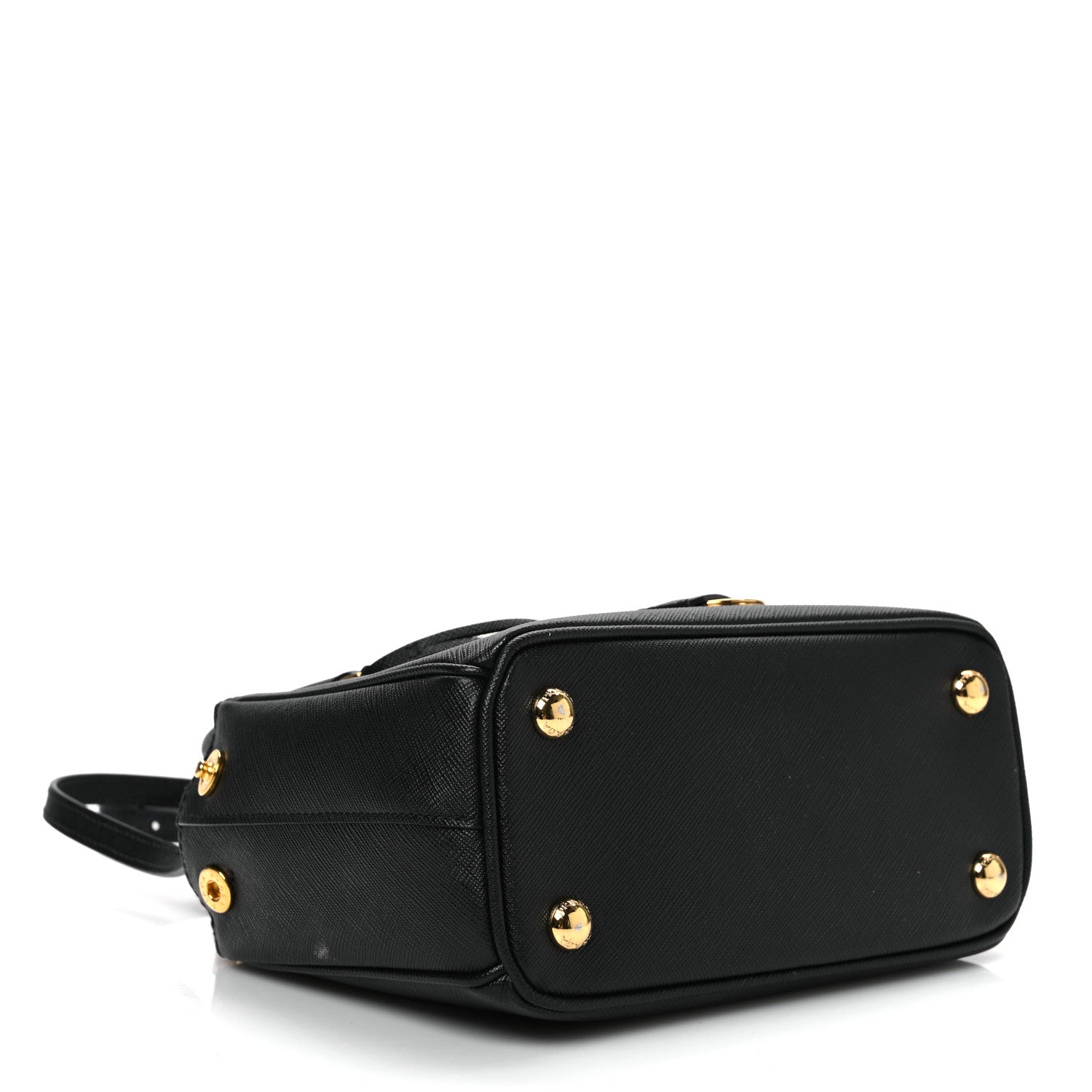 Prada Saffiano Lux Mini Galleria Double Zip Tote Black 4 of 12