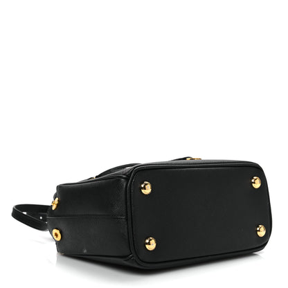 Prada Saffiano Lux Mini Galleria Double Zip Tote Black 4 of 12