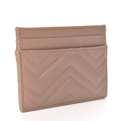 Gucci Calfskin Matelasse GG Marmont Card Holder Porcelain Rose 3 of 7