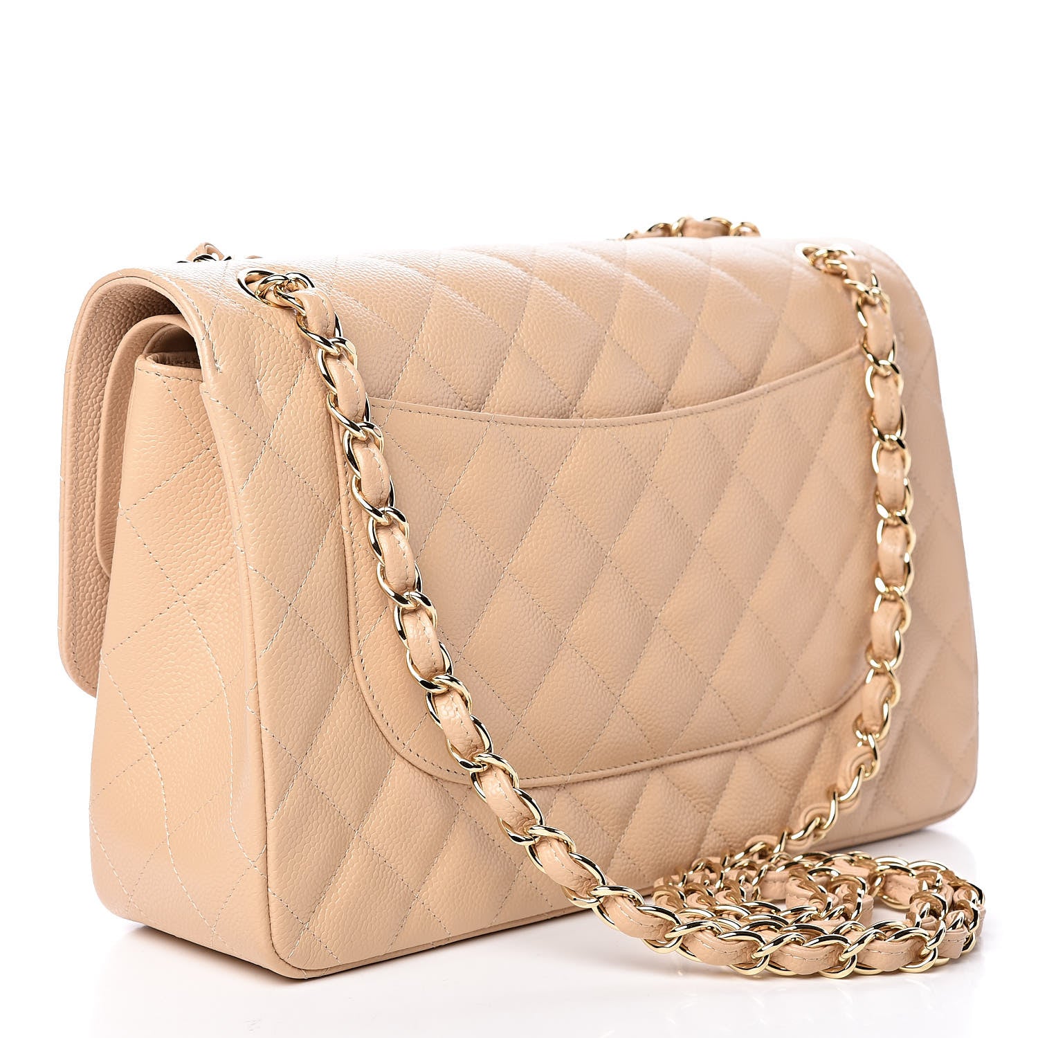 Chanel Caviar Quilted Jumbo Double Flap Beige Clair 3 of 10