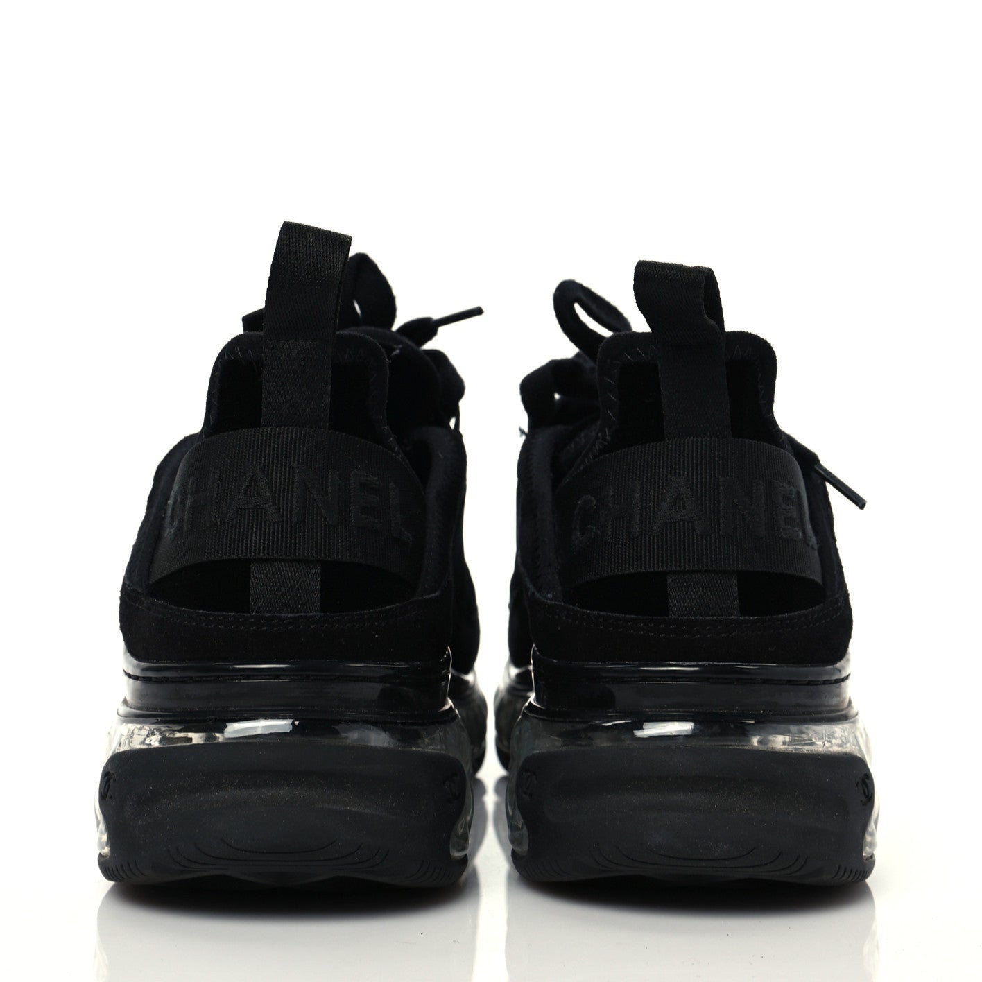 Chanel Velvet Calfskin Mixed Fibers CC Sneakers 39 Black 5 of 9